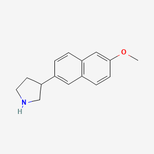 molecular formula C15H17NO B13537643 3-(6-Methoxynaphthalen-2-yl)pyrrolidine CAS No. 887592-92-9