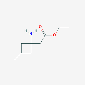 Ethyl 2-(1-amino-3-methylcyclobutyl)acetate