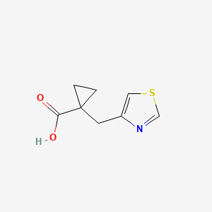 molecular formula C8H9NO2S B13537656 1-(Thiazol-4-ylmethyl)cyclopropane-1-carboxylic acid 