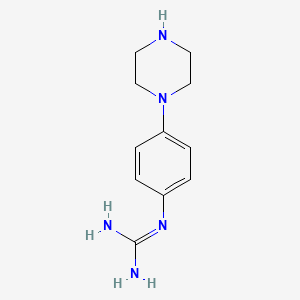 molecular formula C11H17N5 B13537725 1-(4-(Piperazin-1-yl)phenyl)guanidine 