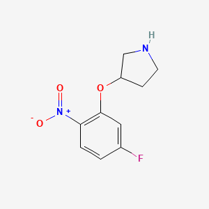 molecular formula C10H11FN2O3 B13537733 3-(5-Fluoro-2-nitrophenoxy)pyrrolidine 