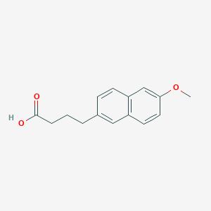 molecular formula C15H16O3 B13537748 6-Methoxy-2-naphthalenebutanoic acid 