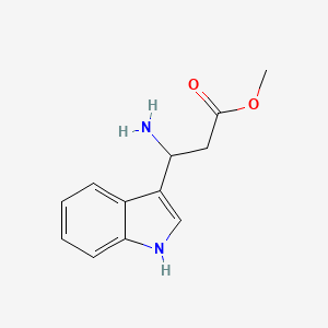 molecular formula C12H14N2O2 B13537763 methyl 3-amino-3-(1H-indol-3-yl)propanoate 