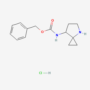 molecular formula C14H19ClN2O2 B13537782 benzylN-{4-azaspiro[2.4]heptan-7-yl}carbamatehydrochloride 