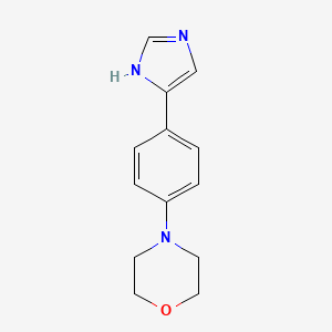 molecular formula C13H15N3O B13537819 4-[4-(1h-Imidazol-4-yl)phenyl]morpholine 