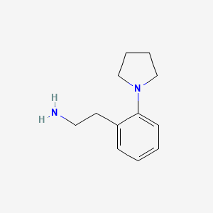 molecular formula C12H18N2 B13537839 2-(2-(Pyrrolidin-1-yl)phenyl)ethan-1-amine 