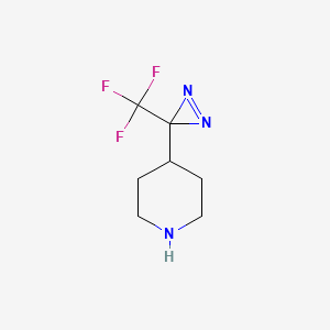 molecular formula C7H10F3N3 B13537844 4-(3-(Trifluoromethyl)-3H-diazirin-3-yl)piperidine 