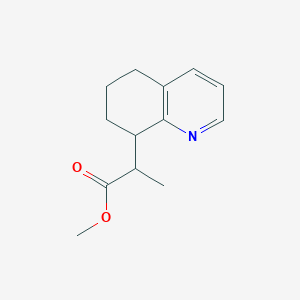 molecular formula C13H17NO2 B13537876 Methyl 2-(5,6,7,8-tetrahydroquinolin-8-yl)propanoate 