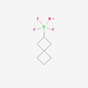 molecular formula C7H11BF3K B13537880 Potassium trifluoro(spiro[3.3]heptan-2-yl)borate 