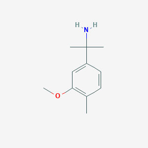 molecular formula C11H17NO B13537885 2-(3-Methoxy-4-methylphenyl)propan-2-amine 