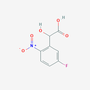 molecular formula C8H6FNO5 B13537894 5-Fluoro-2-nitromandelic acid 