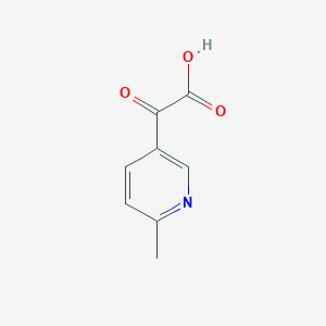 molecular formula C8H7NO3 B13537903 2-(6-Methylpyridin-3-yl)-2-oxoacetic acid 