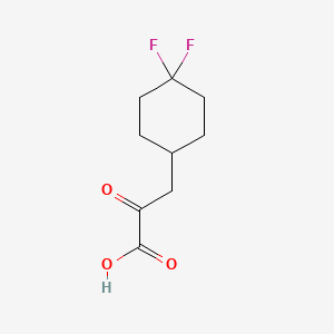 molecular formula C9H12F2O3 B13537912 3-(4,4-Difluorocyclohexyl)-2-oxopropanoic acid 