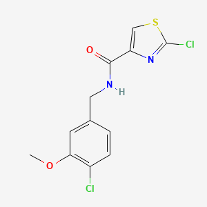 molecular formula C12H10Cl2N2O2S B13537917 2-chloro-N-[(4-chloro-3-methoxyphenyl)methyl]-1,3-thiazole-4-carboxamide 