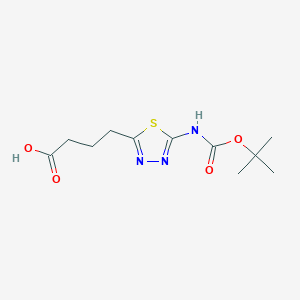 4-(5-{[(Tert-butoxy)carbonyl]amino}-1,3,4-thiadiazol-2-yl)butanoic acid