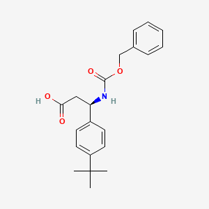 molecular formula C21H25NO4 B13537932 (r)-3-(((Benzyloxy)carbonyl)amino)-3-(4-(tert-butyl)phenyl)propanoic acid 