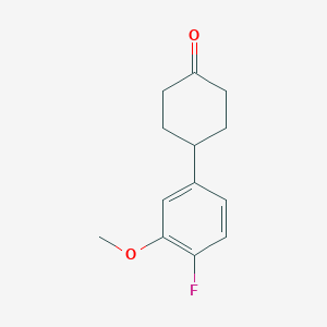 4-(4-Fluoro-3-methoxyphenyl)cyclohexan-1-one