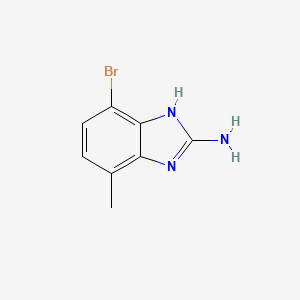 molecular formula C8H8BrN3 B13537987 4-Bromo-7-methyl-1H-benzo[d]imidazol-2-amine 