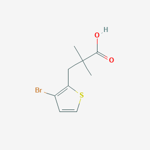 molecular formula C9H11BrO2S B13537991 3-(3-Bromothiophen-2-yl)-2,2-dimethylpropanoic acid 