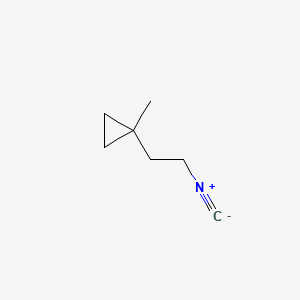 molecular formula C7H11N B13538066 1-(2-Isocyanoethyl)-1-methylcyclopropane 