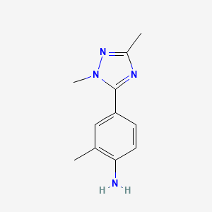 4-(1,3-Dimethyl-1h-1,2,4-triazol-5-yl)-2-methylaniline