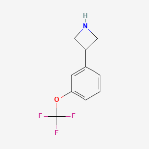 molecular formula C10H10F3NO B13538094 3-(3-(Trifluoromethoxy)phenyl)azetidine 