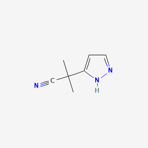 2-methyl-2-(1H-pyrazol-3-yl)propanenitrile