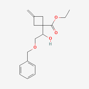 Ethyl 1-[2-(benzyloxy)-1-hydroxyethyl]-3-methylidenecyclobutane-1-carboxylate