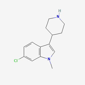 6-chloro-1-methyl-3-(piperidin-4-yl)-1H-indole