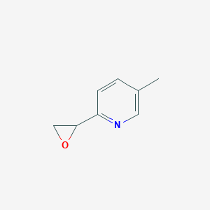 molecular formula C8H9NO B13538159 Pyridine, 5-methyl-2-oxiranyl- 