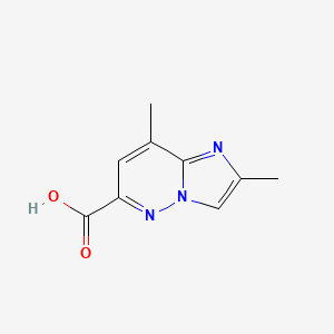 molecular formula C9H9N3O2 B13538171 2,8-Dimethylimidazo[1,2-b]pyridazine-6-carboxylic acid 