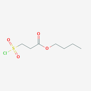 molecular formula C7H13ClO4S B13538191 Butyl 3-(chlorosulfonyl)propanoate 