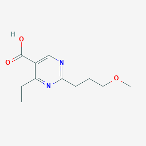 molecular formula C11H16N2O3 B13538197 4-Ethyl-2-(3-methoxypropyl)pyrimidine-5-carboxylic acid 