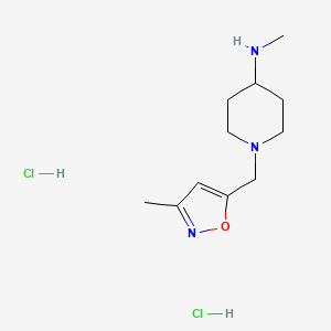 molecular formula C11H21Cl2N3O B13538207 N-methyl-1-[(3-methyl-1,2-oxazol-5-yl)methyl]piperidin-4-aminedihydrochloride 