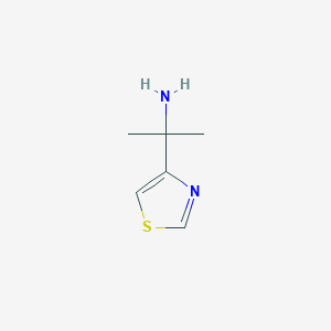 molecular formula C6H10N2S B13538232 2-(Thiazol-4-yl)propan-2-amine 