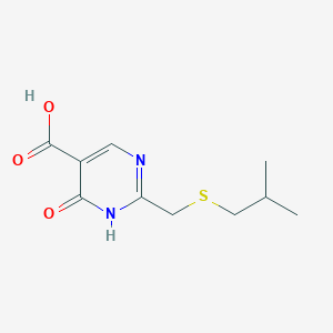 2-((Isobutylthio)methyl)-6-oxo-1,6-dihydropyrimidine-5-carboxylic acid