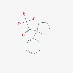 molecular formula C13H13F3O B13538253 2,2,2-Trifluoro-1-(1-phenylcyclopentyl)ethan-1-one 