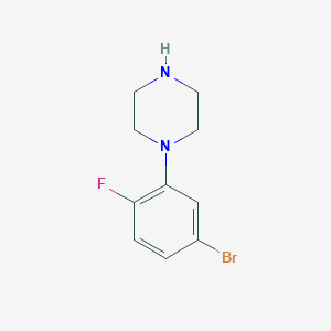 molecular formula C10H12BrFN2 B13538276 1-(5-Bromo-2-fluorophenyl)piperazine 