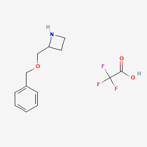 molecular formula C13H16F3NO3 B13538277 2-[(Benzyloxy)methyl]azetidine,trifluoroaceticacid 