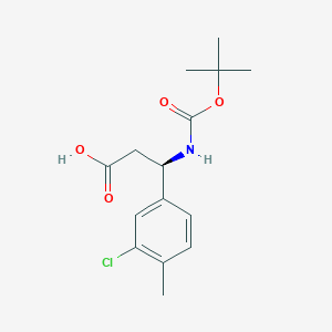 (R)-3-((tert-Butoxycarbonyl)amino)-3-(3-chloro-4-methylphenyl)propanoic acid