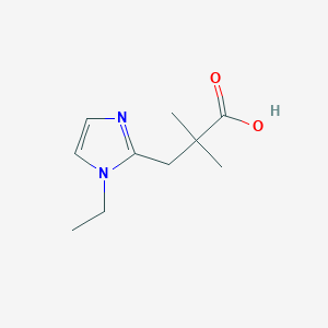 3-(1-Ethyl-1h-imidazol-2-yl)-2,2-dimethylpropanoic acid