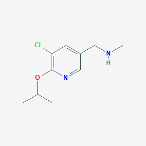 molecular formula C10H15ClN2O B13538306 1-(5-Chloro-6-isopropoxypyridin-3-yl)-N-methylmethanamine 