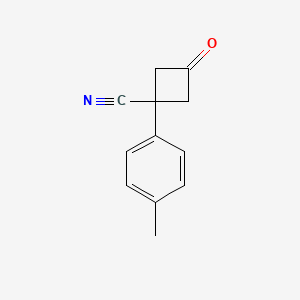 3-Oxo-1-(p-tolyl)cyclobutane-1-carbonitrile