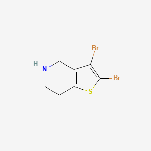 molecular formula C7H7Br2NS B13538321 2,3-dibromo-4H,5H,6H,7H-thieno[3,2-c]pyridine 