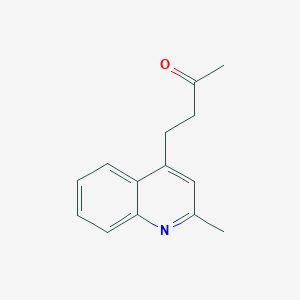 molecular formula C14H15NO B13538329 4-(2-Methylquinolin-4-yl)butan-2-one 