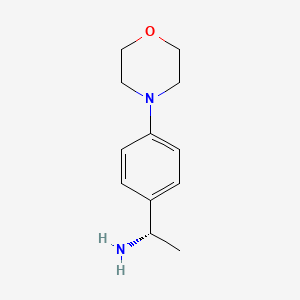 molecular formula C12H18N2O B13538403 (S)-1-(4-Morpholinophenyl)ethan-1-amine 