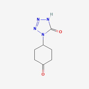 molecular formula C7H10N4O2 B13538411 1-(4-oxocyclohexyl)-4,5-dihydro-1H-1,2,3,4-tetrazol-5-one 