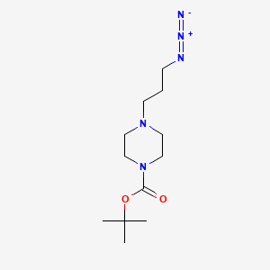 molecular formula C12H23N5O2 B13538512 1-Boc-4-(3-azidopropyl)-piperazine 