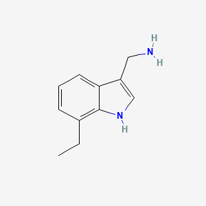 molecular formula C11H14N2 B13538516 (7-ethyl-1H-indol-3-yl)methanamine CAS No. 887581-02-4