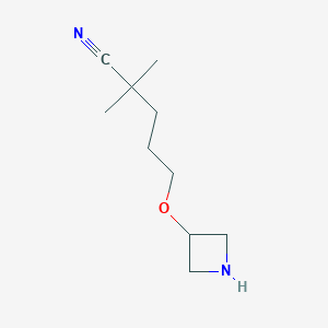 5-(Azetidin-3-yloxy)-2,2-dimethylpentanenitrile